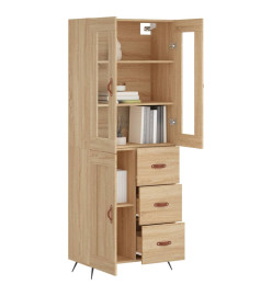 Buffet haut Chêne sonoma 69,5x34x180 cm Bois d'ingénierie