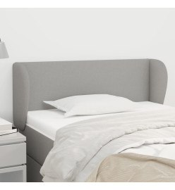 Tête de lit avec oreilles Gris clair 83x23x78/88 cm Tissu