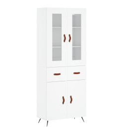 Buffet haut Blanc 69,5x34x180 cm Bois d'ingénierie