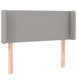 Tête de lit avec oreilles Gris clair 83x16x78/88 cm Tissu