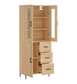 Buffet haut Chêne sonoma 69,5x34x180 cm Bois d'ingénierie