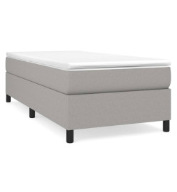Lit à sommier tapissier avec matelas Gris clair 90x200 cm Tissu