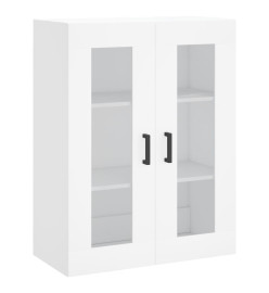Buffet haut Blanc 69,5x34x180 cm Bois d'ingénierie