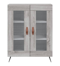 Buffet haut Sonoma gris 69,5x34x180 cm Bois d'ingénierie