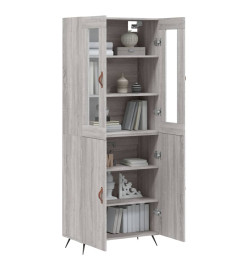 Buffet haut Sonoma gris 69,5x34x180 cm Bois d'ingénierie