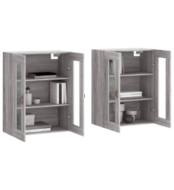 Armoires murales 2 pcs sonoma gris bois d'ingénierie