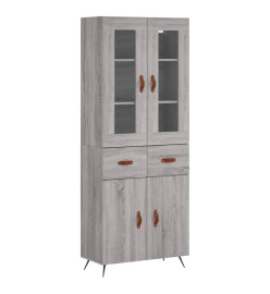 Buffet haut Sonoma gris 69,5x34x180 cm Bois d'ingénierie