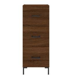 Buffet haut Chêne marron 34,5x34x180 cm Bois d'ingénierie