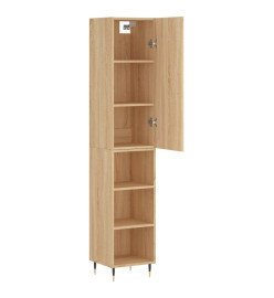 Buffet haut Chêne sonoma 34,5x34x180 cm Bois d'ingénierie