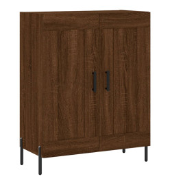 Buffet haut Chêne marron 69,5x34x180 cm Bois d'ingénierie