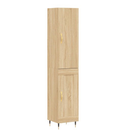 Buffet haut Chêne sonoma 34,5x34x180 cm Bois d'ingénierie