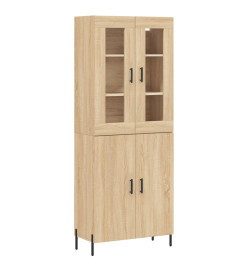 Buffet haut Chêne sonoma 69,5x34x180 cm Bois d'ingénierie