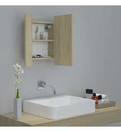 Armoire à miroir à LED de bain Chêne sonoma 40x12x45 Acrylique