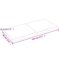 Dessus de table bois chêne massif traité bordure assortie