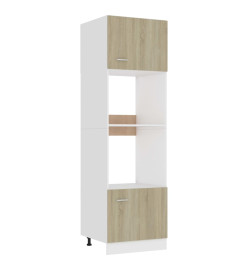 Armoire à micro-ondes Chêne sonoma 60x57x207 cm Aggloméré