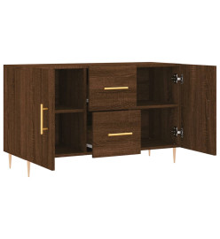 Buffet chêne marron 100x36x60 cm bois d'ingénierie