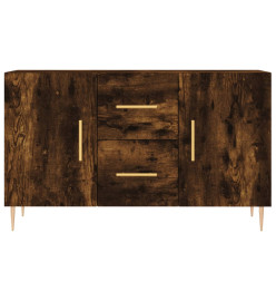 Buffet chêne fumé 100x36x60 cm bois d'ingénierie