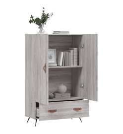 Buffet haut sonoma gris 69,5x31x115 cm bois d'ingénierie