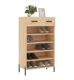 Armoire à chaussures chêne sonoma 60x35x105cm bois d'ingénierie