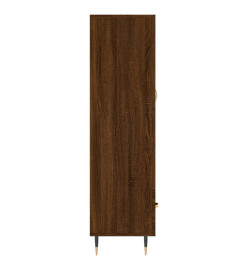 Buffet haut chêne marron 69,5x31x115 cm bois d'ingénierie