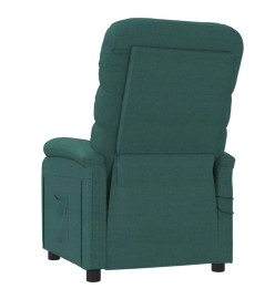 Fauteuil électrique de massage Vert foncé Tissu