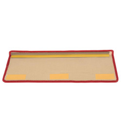 Tapis d'escalier autocollants 15 pcs 65x21x4 cm Rouge