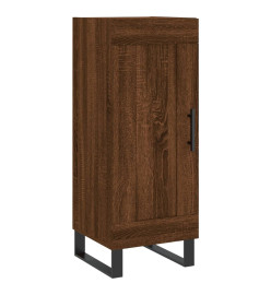 Buffet haut Chêne marron 34,5x34x180 cm Bois d'ingénierie