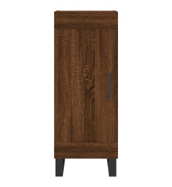 Buffet haut Chêne marron 34,5x34x180 cm Bois d'ingénierie