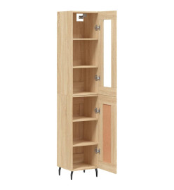 Buffet haut Chêne sonoma 34,5x34x180 cm Bois d'ingénierie