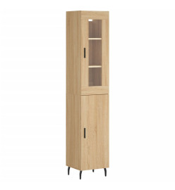 Buffet haut Chêne sonoma 34,5x34x180 cm Bois d'ingénierie