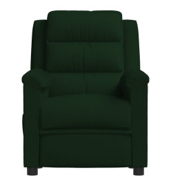 Fauteuil électrique de massage Vert foncé velours