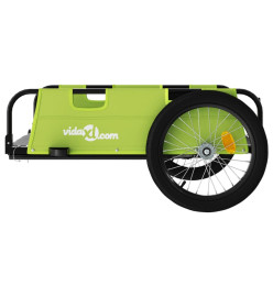 Remorque de vélo cargo vert tissu oxford et fer