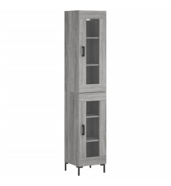 Buffet haut Sonoma gris 34,5x34x180 cm Bois d'ingénierie