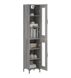 Buffet haut Sonoma gris 34,5x34x180 cm Bois d'ingénierie