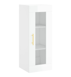 Armoire murale blanc brillant 34,5x34x90 cm