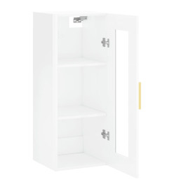 Armoire murale blanc brillant 34,5x34x90 cm