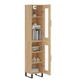 Buffet haut Chêne sonoma 34,5x34x180 cm Bois d'ingénierie