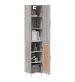 Buffet haut Sonoma gris 34,5x34x180 cm Bois d'ingénierie