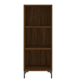 Buffet haut Chêne marron 34,5x34x180 cm Bois d'ingénierie