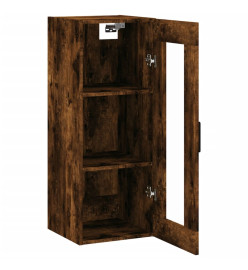 Armoire murale chêne fumé 34,5x34x90 cm