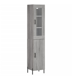 Buffet haut Sonoma gris 34,5x34x180 cm Bois d'ingénierie