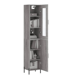 Buffet haut Sonoma gris 34,5x34x180 cm Bois d'ingénierie