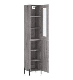 Buffet haut Sonoma gris 34,5x34x180 cm Bois d'ingénierie