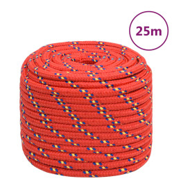 Corde de bateau Rouge 16 mm 25 m Polypropylène