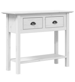 Table console BODO blanc 90x34,5x73 cm bois de pin massif