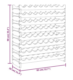 Casier à vin 83x29x90 cm Bois de pin massif