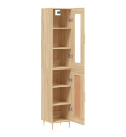 Buffet haut Chêne sonoma 34,5x34x180 cm Bois d'ingénierie