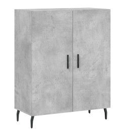 Buffet haut Gris béton 69,5x34x180 cm Bois d'ingénierie