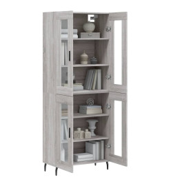 Buffet haut Sonoma gris 69,5x34x180 cm Bois d'ingénierie