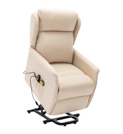 Fauteuil de massage Crème Tissu